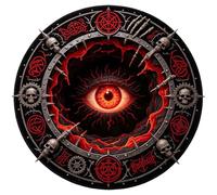 Tapis Rond Halloween 3D lllusion Optique Skeleton Vortex Quilted 40x40cm Tapis Matelassé à Effet de Profondeur avec Fond Antidérapant Motif effrayant Decoration Halloween pour Chambre à Coucher Salon