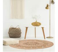 Tapis Rond - HOME DECO FACTORY - Ajouré - Beige