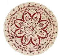 Tapis Rond - HOME DECO FACTORY - Mandala Terracotta - Imprimé - Rouge et marron
