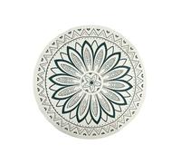 Tapis Rond Imprimé Mandala 90cm Blanc