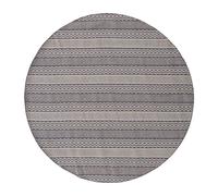 Tapis Rond Imprimé Sishu 200cm Gris