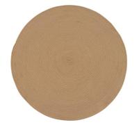 Tapis rond - JUANIO - Diamètre 130 cm - 70% polyester/30% coton - 2000 g/m² - Naturel