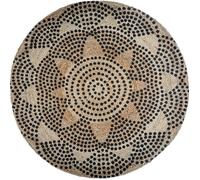 Tapis rond jute motif ""Livin"" diamètre 120 cm Atmosphera - Tapis rond jute motif 2 D120 cm - Tapis rond jute motif 2 D120 cm -