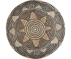 Tapis rond jute motif ""Livin"" diamètre 120 cm Atmosphera - Tapis rond jute motif 2 D120 cm - Tapis rond jute motif 2 D120 cm -