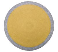 Tapis Rond Laine Tressé Nolan Curcuma Diam 120cm