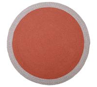 Tapis Rond Laine Tressé Nolan Rouille Diam 120cm