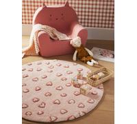 Tapis rond léopard LOVELY LÉO rose TU