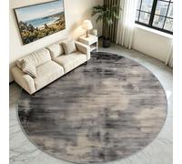 Tapis Rond Marbre Usé Contemporain Salon, Poil Court Antidérapant 160 cm | Effet Pierre Usée Ton Gris Élégant, Toucher Doux Antisalissure, Lavable en Machine, Tapis de Sol Bureau, Entrée et Séjour