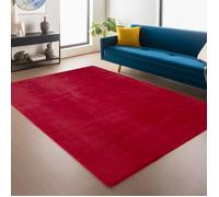 Tapis rond - NAZAR RUGS - ALBA - Rouge - D 120 cm - Poils courts