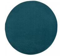 tapis rond salle de bain Ø80cm tissé bleu foncé rond motif uni NOSSA