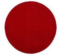 tapis rond salle de bain Ø80cm tissé rouge rond motif uni NOSSA