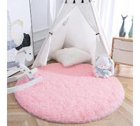 Tapis rond shaggy - Ø120 cm - Rose