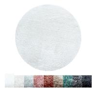 Tapis rond shaggy blanc SIMPEX - Soft Gloss Yarn - 200 cm Ø