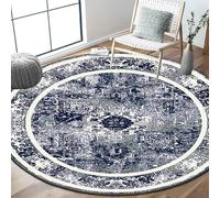 Tapis Rond Style Bohème, Doux Comme Du Cachemire Synthétique, Antidérapant, Lavable En Machine, Profil Bas, Idéal Pour Chambre Salon Bureau Chambre D'enfant Et Décoration Intérieure, 100cm/39.4in-B