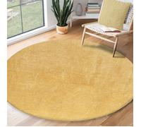 Tapis Rond - THE CARPET - Relax - Antidérapant - Lavable - 120 cm - Or