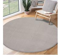 Tapis Rond - THE CARPET - Relax - Antidérapant - Lavable - 120 cm - Sable