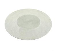 Tapis rond tissé doux pour salle de bain et cuisine - Fait à la main - Tapis en rotin avec pompons - Séchage rapide - Pour entrée, buanderie - 45 cm (2#)