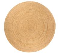 Tapis Rond - vidaXL - Jute Tressé - 240 cm - Beige - Fait Main