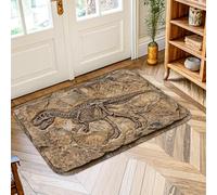 Tapis rustique squelette fossile dinosaure 0,6 x 0,9 m