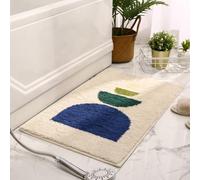 Tapis Salle de Bain 50X80 Vert Sauge Tapis De Bain Antidérapant en Flanelle, Sortie De Douche Moelleux, Lavable, Absorbant pour Baignoire, Salon