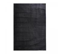 Tapis salle de bain 60x110 LYN10 LAVABLE Noir uni, tapis shaggy à longs poils