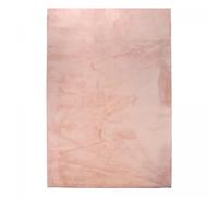 Tapis salle de bain 60x110 LYN10 LAVABLE Rose uni, tapis shaggy à longs poils