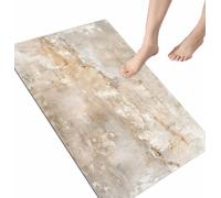 Tapis Salle de Bain Antidérapant 100x160 cm, Tapis de Bain Diatomite Super Absorbant, Tapis Douche Séchage Rapide, Tapis Grande Taille Lavable Tapis Bain, Tapis de Douche Doux Microfibre Beige 100