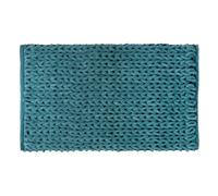 Tapis Salle de Bain Tissé Épais 50x75cm Bleu Pétrole