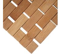 Tapis salle de bains HWC-B18, Bambou, 79x50cm