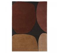 tapis salle de jeux 160x230 fait main en laine bordeaux et rouge
