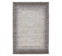 tapis salon 100x100 tissé marron carré motif faux uni ELEGANT 03