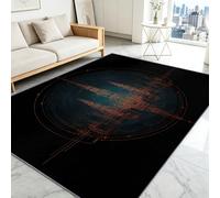 Tapis Salon 140 x 200 cm Esthétique futuriste, Tapis Enfants Tour Science-Fiction Architecture Géométrique, Lavable en Machine Rug a Motif, D'intérieur AntidéRapant Moquette, pour Descente de Lit
