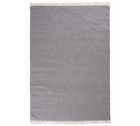 tapis salon 170x240 fait main en laine gris rectangle motif uni RAINBOW