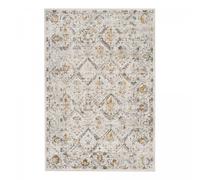 Tapis salon, 200 x 290 cm, beige, gris et marron, style rétro-vintage LYN51 AURAV