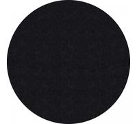 Tapis salon Ø200cm LYN10 LAVABLE Noir uni, tapis shaggy à longs poils