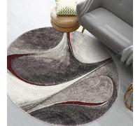 Tapis salon 200x200 rond rouge