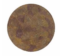Tapis salon et chambre tissé plat BLACK HORIZON 140 x 140 cm