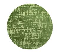 Tapis salon et chambre tissé plat GREEN BUBBLES 140 x 140 cm