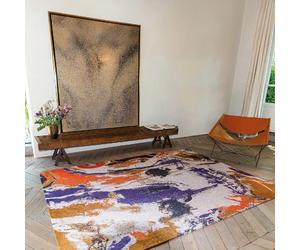Tapis salon et chambre tissé plat PLUMMY 100 x 140 cm