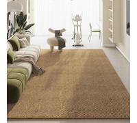 Tapis Salon Lavable en Machine Tapis Cuisine antidérapant Moquette Carpet | Vintage Tapis Intérieur imperméable, facile à nettoyer,Bureau,Salle a Manger,Salle de Jeux, 7mm(Camel,80x190cm)