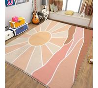Tapis Salon Lever de Soleil et Montagnes Abstraits Chambre Moderne Tapis pour Enfant Chambre, Bébé, Fille et Garçon - Moquette pour Chambre et Salon 120 x 170cm