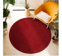 Tapis Salon Moderne - Azalée - Rouge - 120 cm Rond Ø - 100% Polypropylène - SIMPEX