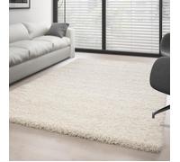 Tapis Salon Shaggy - Mylan - Crème - 120 cm - 100% Polypropylène - CARPETTEX