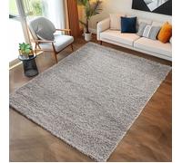 Carpettex Tapis Salon 160x230 cm Moderne Tapis Chambre Adulte Gris Clair - Tapis Poil Long Shaggy Salle de Séjour Concevoir Unicolore Tapis Doux et Moelleux - Tapis Cuisine Moquette Salon