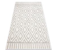 Tapis SANTO SIZAL 58377 diamants géométrique zigzag beige 140x190 cm