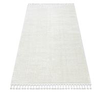 Tapis SEVILLA PC00B rayures blanc Franges berbère marocain shaggy 200x290 cm