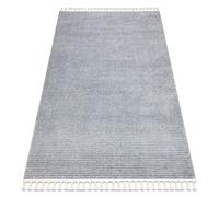 Tapis SEVILLA PC00B rayures gris Franges berbère marocain shaggy 120x170 cm