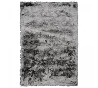 Tapis shaggy 120x180 rectangle fait main gris motif uni SG FIN