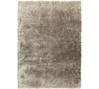 Tapis shaggy 170x240 rectangle fait main taupe motif uni ADORE 2