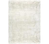 Tapis shaggy 200x300 rectangle fait main blanc motif uni ADORE 2